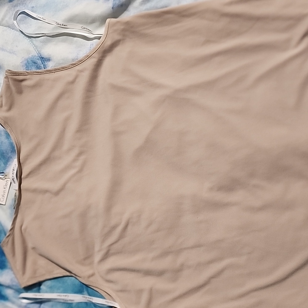 Calvin Klein Women's Tan Sleeveless Top - Picture 3 of 5